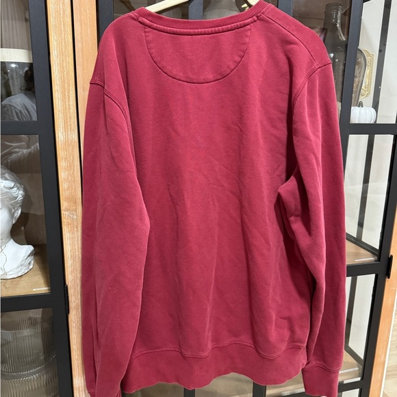 GANT College sweatshirt crewneck mahogany red ribbed pullover varsity logo parke - Picture 5 of 5